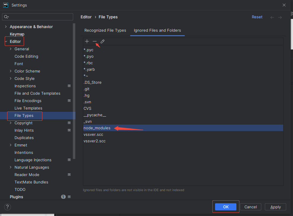 webstorm中node_modules目录